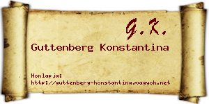 Guttenberg Konstantina névjegykártya